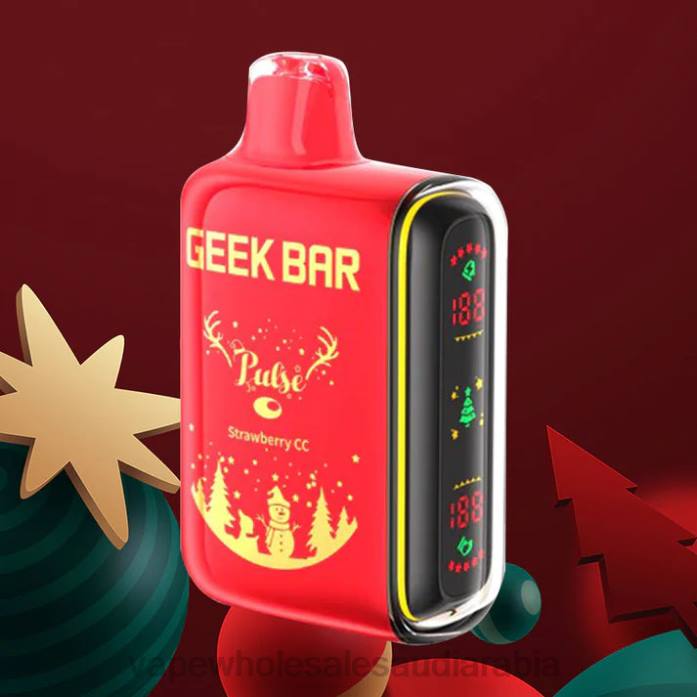 السيجارة الالكترونية | 66TX86 الفراولة سي سي GEEK BAR Pulse إصدار العطلة 7500 نفث / 15000 نفث