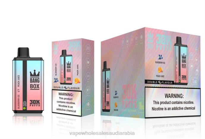 Disposable Vape Saudi Arabia - Bang Box 30000 نفخة نكهات مزدوجة ثلج التوت وعصير الخوخ H2V663