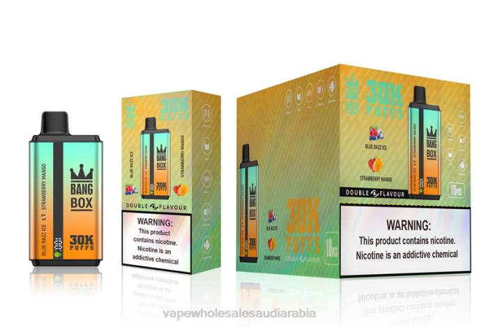 Vape Saudi Arabia - Bang Box 30000 نفخة نكهات مزدوجة بلو راز آيس وفراولة ومانجو H2V673