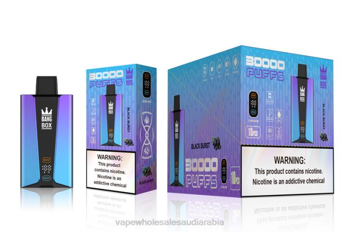 Vape Shop Saudi Arabia - Bang Box شاشة سمارت 30000 نفخة انفجار أسود H2V677