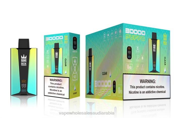 Vape Wholesale Saudi Arabia - Bang Box شاشة سمارت 30000 نفخة واضح H2V676