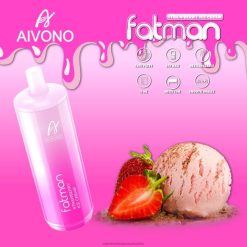 السجائر الإلكترونية الخطوط السعوديةة - Aivono FATMAN 6800 آيس كريم الفراولة 428Z221