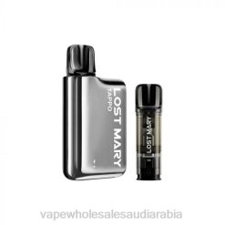 السجائر الالكترونية في المطار | 66TX438 ستانلس فضي × ثلج فراولة LOST MARY Tappo عدة جراب