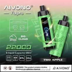 السيجارة الإلكترونية الأصلية - Aivono Fatpro 22000 تفاحتان 428Z21