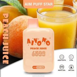 السيجارة الإلكترونية للبيع - Aivono AIM PUFF STAR 6500 عصير الخوخ 428Z2289