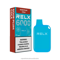 السيجارة الإلكترونية للبيع - الكولا البرقوق الحامض RELX Crush Pocket 6000 الجليدية 04N6619