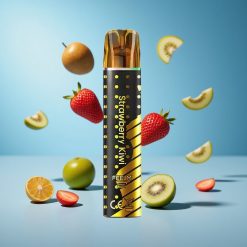 JNR Black&Golden 600+200 Puffs ستروبيري كيوي - 800 نفخة، سعة بطارية 550mAh