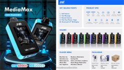 JNR MediaMax نفخة 40 ألف جليد التفاح الحامض LP2V220 | Vape بالجملة
