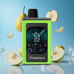 JNR PhoneVape 30000 نفخة سائل تفاح حامض مثلج مع شاشة كاملة وبطارية 850mAh قابلة لإعادة الشحن