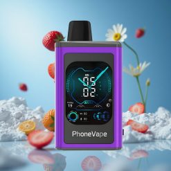 JNR PhoneVape 30000 نفخة سيجارة إلكترونية قابلة لإعادة الشحن 850 مللي أمبير كرز فراولة توت