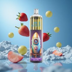 JNR Rocket-X 12400 Puffs سيجارة إلكترونية للاستخدام مرة واحدة فراولة عنب مع تدفق هواء قابل للتعديل وشحن Type-C سريع