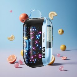 NEXA Ultra 50000 نفث سيجارة إلكترونية قابلة للتصريف وردي وأزرق شاشة منحنية ثلاثية الأبعاد أو