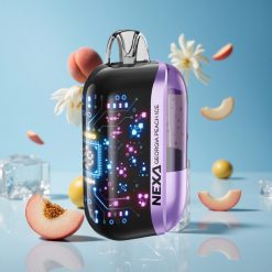 NEXA Ultra 50K بخاخ 20مل سعة مسبقة الشحن شاشة منحنية ثلاثية الأبعاد خوخ جورجيا مثلج