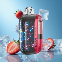 NEXA Ultra 50K بخاخة تبخير مزودة بشاشة منحنية ثلاثية الأبعاد وبنكهة الفراولة آيس