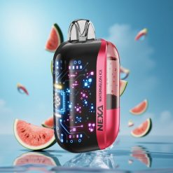 NEXA Ultra 50K سيجارة إلكترونية بطعم البطيخ المثلج بسعة 20 مل وشاشة منحنية ثلاثية الأبعاد