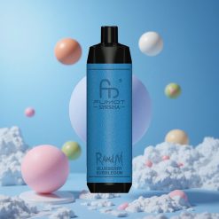 RandM Fumot Shisha 10000 Puffs فلوت بنكهة التوت الأزرق وعلكة الفقاعات مع بطارية 850 ملي أمبير