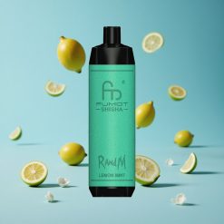 RandM Fumot Shisha 10000 Puffs Vape Disposable ليمون نعناع مع مؤشر LED وبطارية 850 مللي أمبير