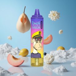 RandM Fumot Tornado 15000 نَفث سعة سائل 25 مل حلوى الخوخ والعنب البري شاشة LCD