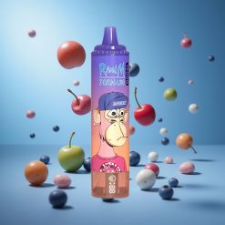 RandM Fumot Tornado 15000 Puffs توت أزرق وكرز وتوت بري سعة 25 مل وشاشة LCD