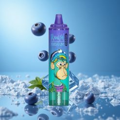 RandM Fumot Tornado 15000 Puffs سعة سائل 25 مل توت أزرق مثلج شاشة LCD