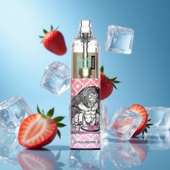 RandM Fumot Tornado 7000 ستروبيري آيس بشريط ضوئي RGB و 14 مل سائل إلكتروني