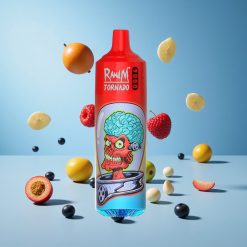 RandM Fumot Tornado 9000 Puffs شاشة RGB أنيقة 18 مل سعة سائل التوت المختلط