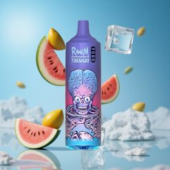 RandM Fumot Tornado 9000 Puffs شمام براز ثلج بسعة 18 مل و شاشة RGB أنيقة