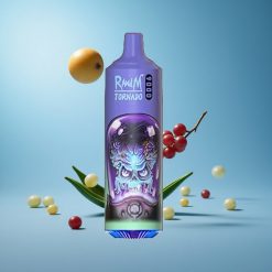 RandM Fumot Tornado 9000 Puffs شيشة إلكترونية بطارية 850 مللي أمبير وشاشة RGB أنيقة بنكهة الألوفيرا والعنب
