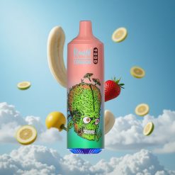 RandM Fumot Tornado 9000 Puffs فراولة موز بشاشة RGB أنيقة وسعة بطارية 850 مللي أمبير