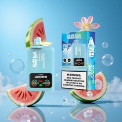 Razz Bar 40000 Puffs شاشة عرض الطاقة عصير التوت الأزرق الجليدي-فراولة بطيخ وعلكة فقاعية