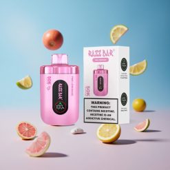 Razz Bar 50K بخاخة نيكوتين 2% نكهة الليمون الوردي المعبأة مسبقًا