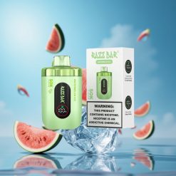 Razz Bar 50K Puffs تبخير قابل للتخلص بطعم البطيخ والثلج مع 50000 نفخة وبطارية 650 مللي أمبير