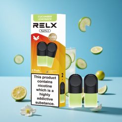 RELX Pod Pro 2 جهاز تبخير بنكهة المشروب-خيار ليموناضة بسعة 1.9مل و 600 نفخة