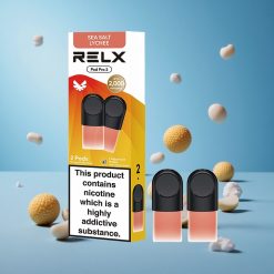RELX Pod Pro 2 جهاز فيب بنكهة ملح البحر والليتشي بسعة 1.9مل و 600 نفخة