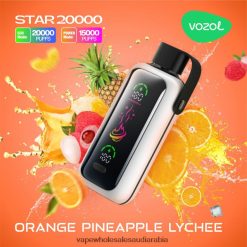 Vape Wholesale Saudi Arabia - ليتشي أناناس برتقال VOZOL STAR 20000 2N4JZ015